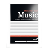 Silvine Music Manuscript Book A4 24 Pages 12 Stav